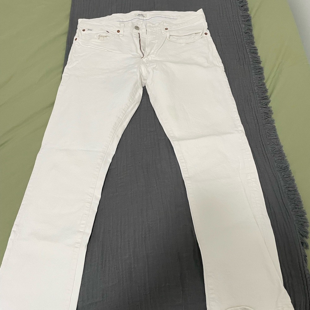 Ralph Lauren Cream Slim  Leg Jeans
